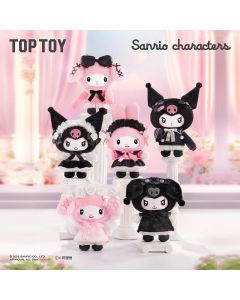 My Melody & Kuromi - Vinyl Plush Keychains - Angel Garden Series - Blind Box Set - 6 pieces per Display - 15cm