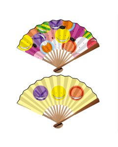 Assassination Classroom - Koro-sensei - Sticker Bomb Style - Japanese Bamboo Fan
