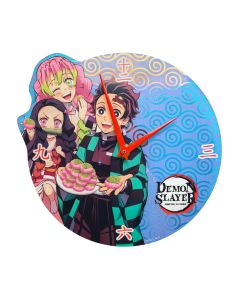 Demon Slayer - Acrylic Wall Clock with holographic effect - 24x23cm