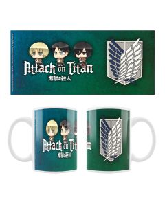 Attack on Titan - Mug - Eren, Mikasa & Armin - Chibi Style